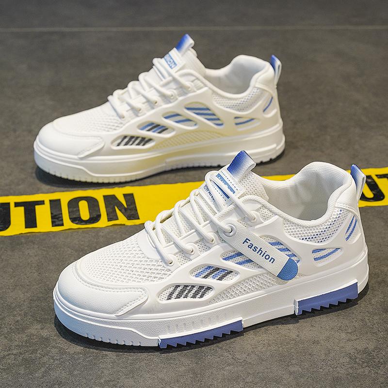 Модные мужские дышащие сетчатые кроссовки летняя повседневная спортивная обувь удобная легкая низкий верх резиновая подошва взрослая обувь