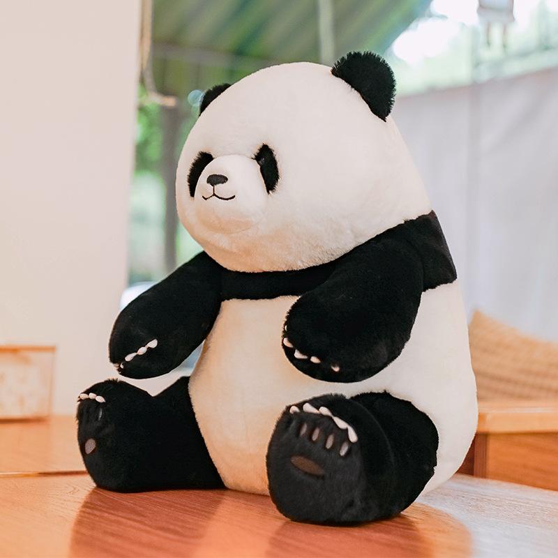 Lifelike Sichuan National for Giant Panda Huahua Plush Toy with PP Cotton Filling Huggable Stuffed Animal Doll