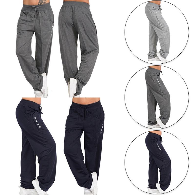 Удобные женские свободные повседневные однотонные брюки Harlan Yoga Jogging Trousers