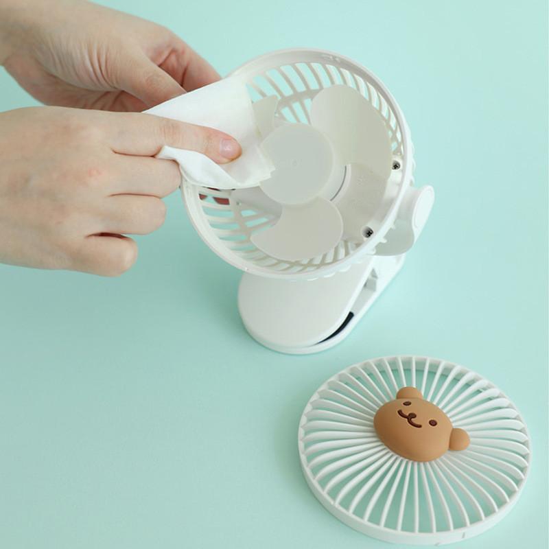 Корейская детская коляска Вентиляторы Портативный уличный вентилятор Клипса Милый мишка Зайчик Перезаряжаемый ручной электрический вентилятор для дома 3 скорости