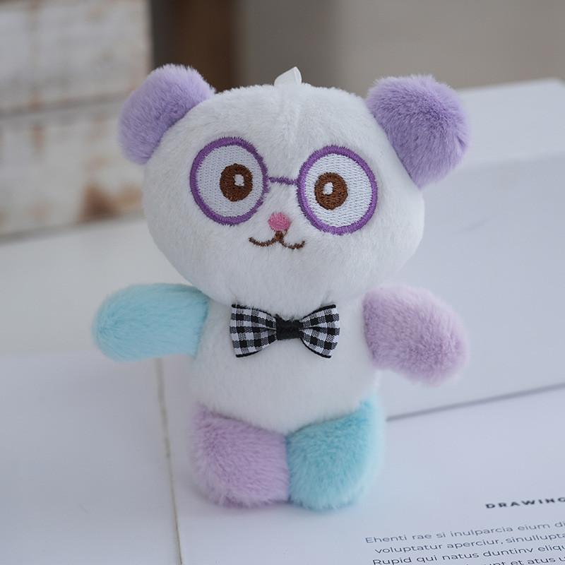 Adorable Panda Mini Plush Keychain With  Pp Cotton For Bag Charm Accessories