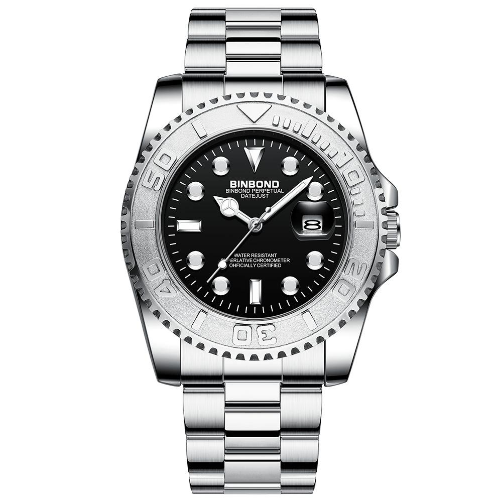 Men's Sports Quartz Watches Stainless Steel Waterproof Luxury Men Wristwatch Calendar Luminous Reloj Hombre