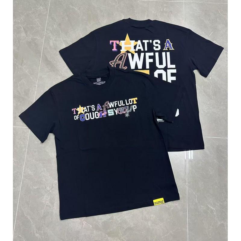 Oversized Short Sleeve T-Shirt Teens Casual Cotton Tee With Letter Print