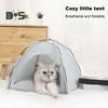 Pet Tent Bed with Canopy Portable Cat Bed Elevated Pet Cot Breathable Soft Cat Tent Nest for Indoors Outdoors Travel Beach