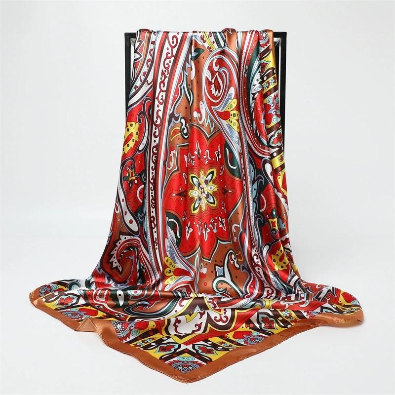 90СМ Женская Мода Квадратная Леди Шаль Красочный Кружевной Шарф Женские Шали с Кистями Шарфы Весна Лето Фото Реквизит Аксессуары