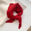 New Winter Scarf Women's Knitted Scarf 100% Wool Solid Color Triangle Small Shawl for Girls Autumn Winter Clothing Accessories