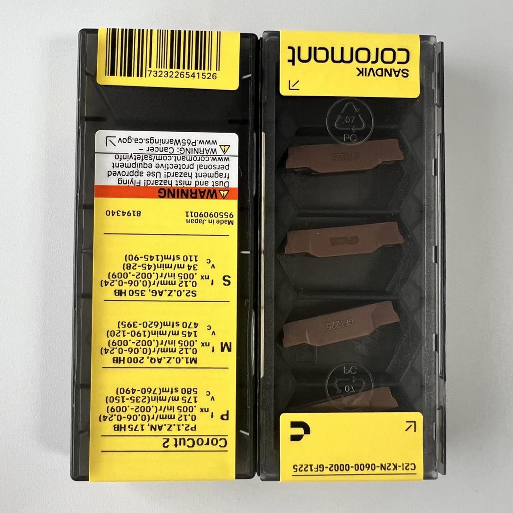 SANDVIK / C2I-K2N-0600-0002-GF 1225 / Original Swedish hard alloy blade 5 Pcs