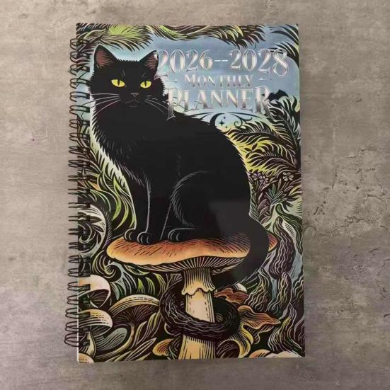 Ежемесячник на 2026-2028 годы Книга-планировщик на 3 года Янв. 2026 - Дек. Календарь на 36 месяцев 2028 года с переплетом на двойной спирали для школьной работы