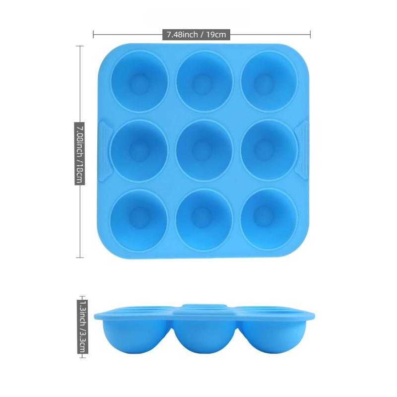 1 Pcs Muffin Cupcake Silicone Mold Square 9 Holes Cupcakes Mold Non Stick Soap Chocolate Muffin Baking Pan Baking Tools