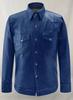 100%Lambskin Classic Pure Leather Blue Shirt Formal Stylish Men Casual Handmade