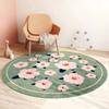 Modern Simple Flower Circular Carpet Bedroom Living Room Dressing Chair Bedside Carpet Circular Carpet Floor Mat