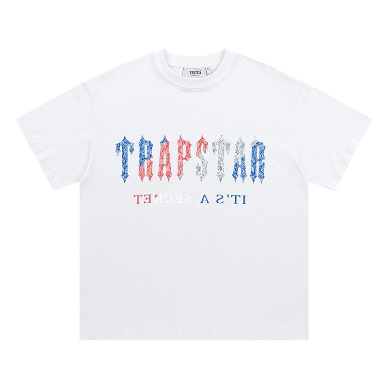 Cross-border new graffiti letter printing European and American street trendy brands loose and versatile casual men's and women's short-sleeved round