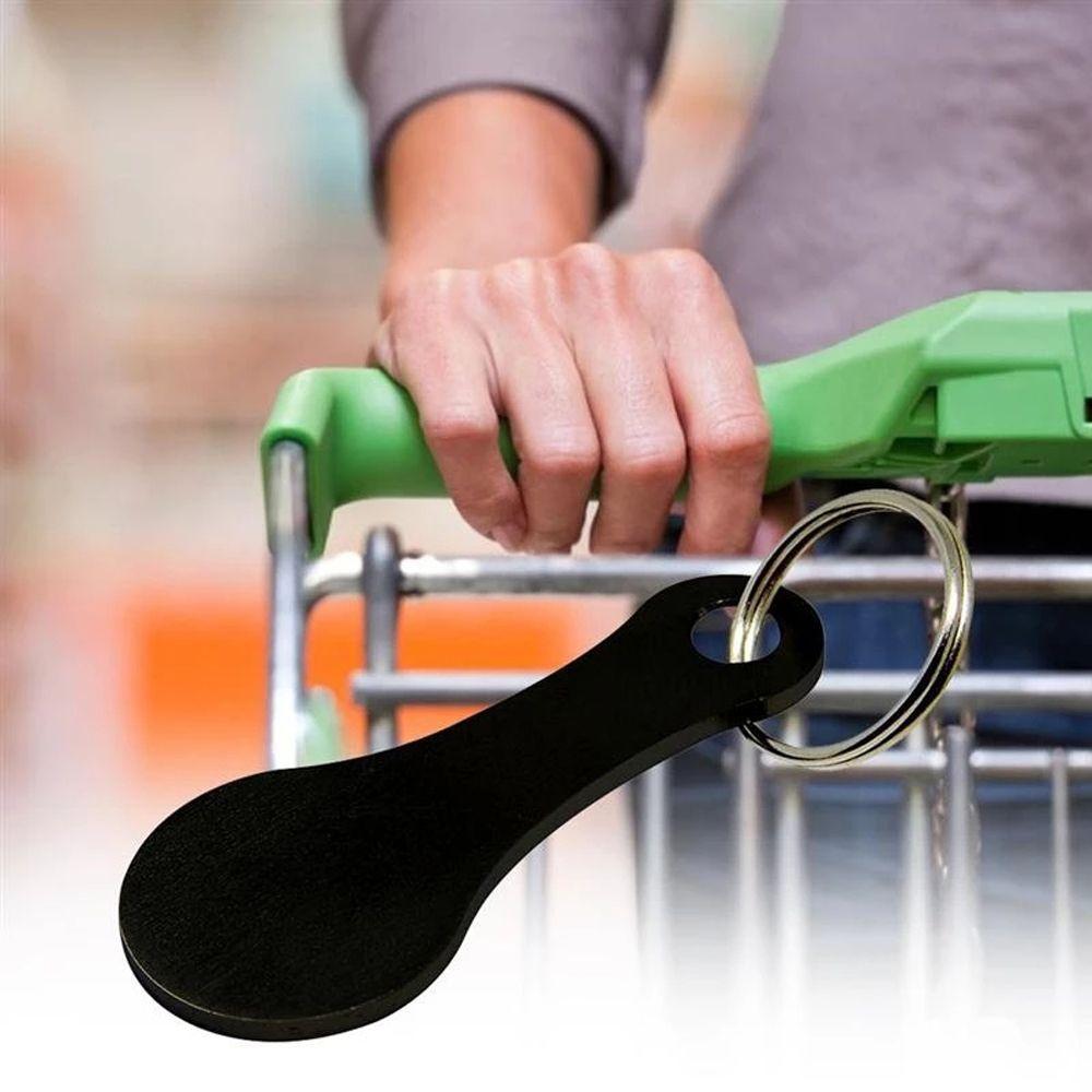 Стальное кольцо для ключей Декоративный жетон для тележки для покупок Сделай сам Жетоны для тележки для покупок Брелок Держатель для монет