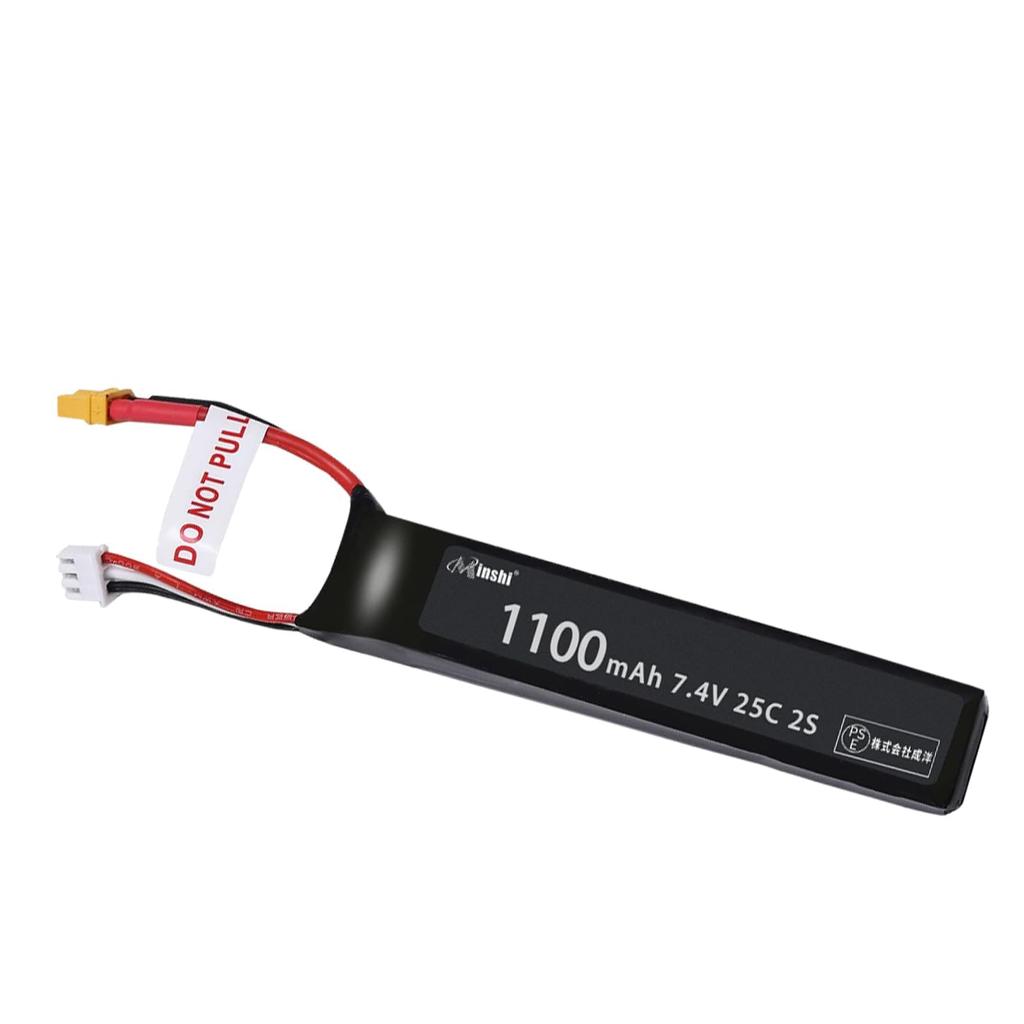 MINSHI Celeb 7.4V 1100mAh 2S 25C Lipo Battery with XT30 Plug for RC Cars, RC Trucks, RC Helicopters, FPV Drones, etc., 1052011mm, 2025CKK