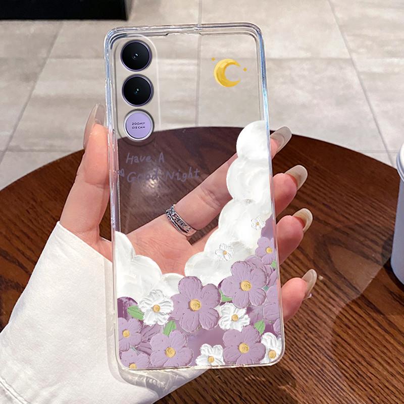 Casing For Vivo V70 FE Case V2550 Aesthetic Fashion Cute Cat Cartoon Soft Silicone Back Cover Transparent TPU Phone Case Bumper