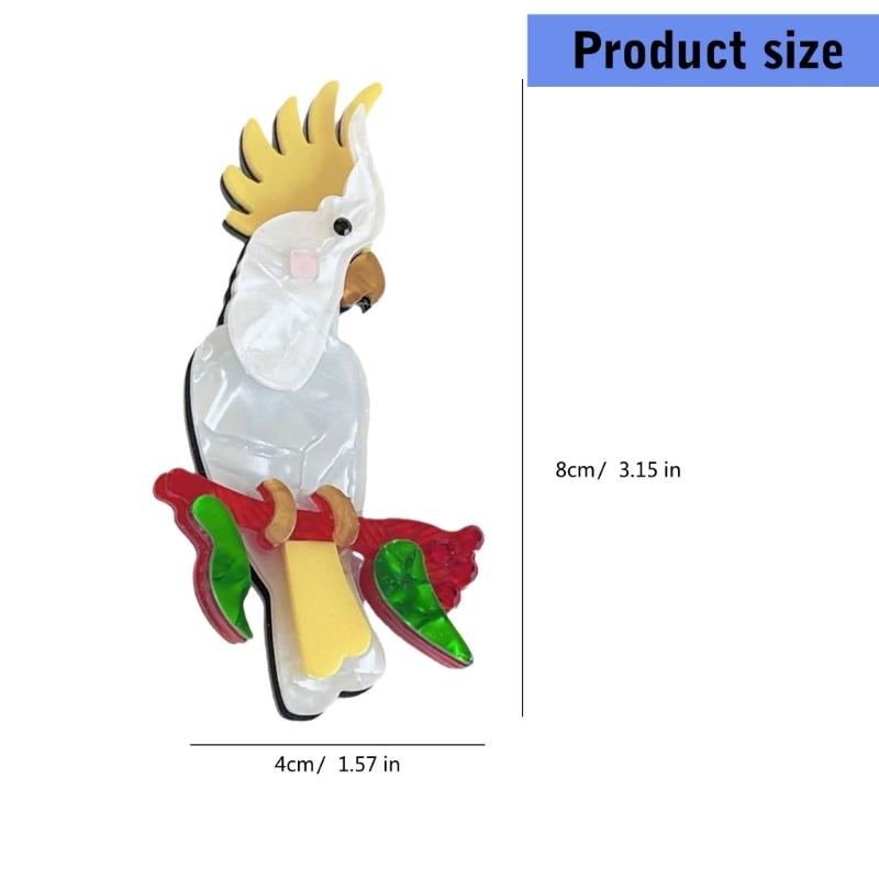 Fashionable Sophisticated Parrot Lapel Pin with Dripping Oil Designs Contrast Accessory for Party Supplies Costumes