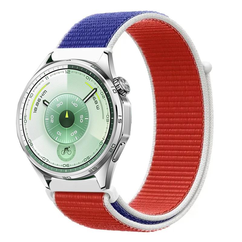 22 мм 20 мм Нейлоновый ремешок для Huawei Watch 5 4 GT6 GT6 Pro GT5-4-3 46 мм Браслет в стиле флага Amazfit Bip 6 Active 2 Balance 2 Correa