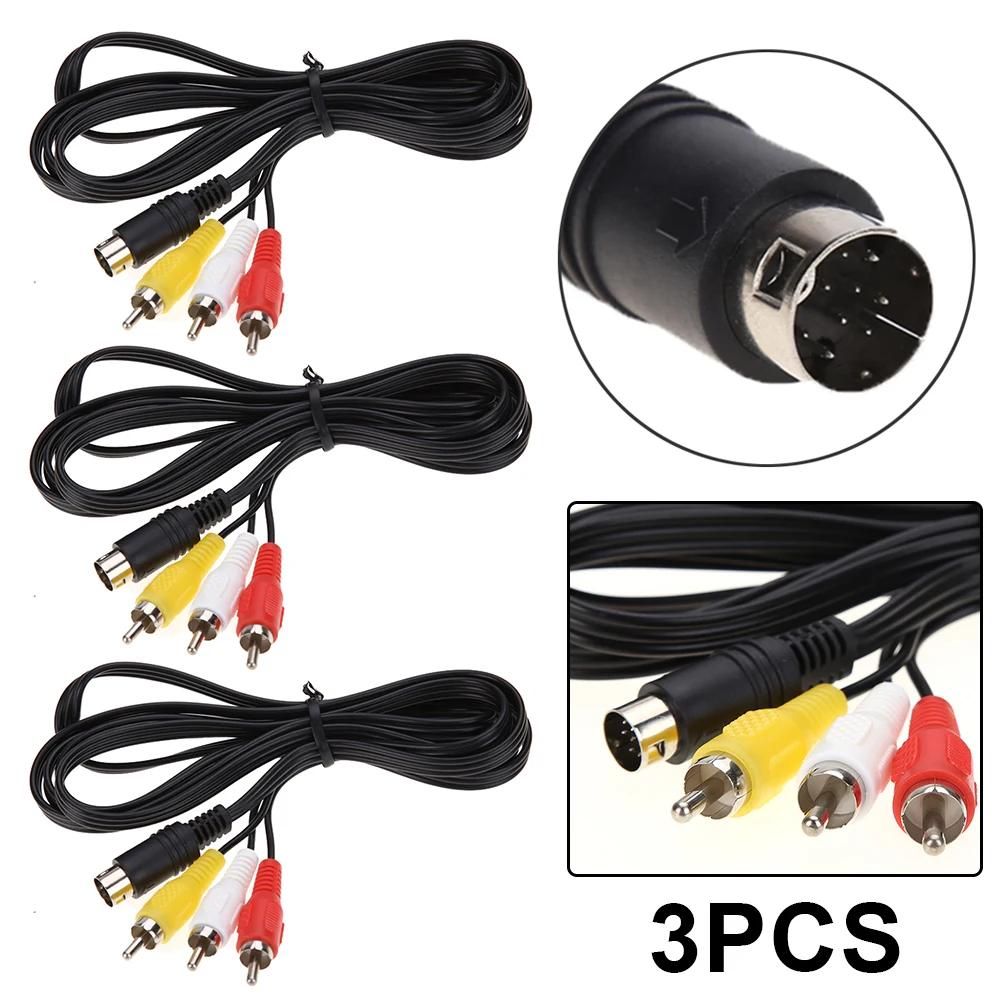 1/2/3 шт. 1,8 м аудио-видео AV-кабель для Sega Genesis 3 RCA 9-контактный аудио-видео AV-кабель 2 или 3 Описание для Sega Genesis
