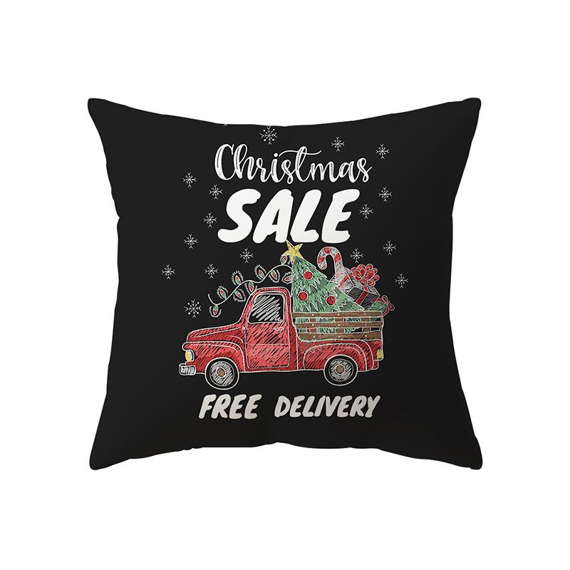 Christmas Theme Decorative Printing Pattern Cushion Cover Home Living Room Sofa Decorative Pillow Pillow Cover