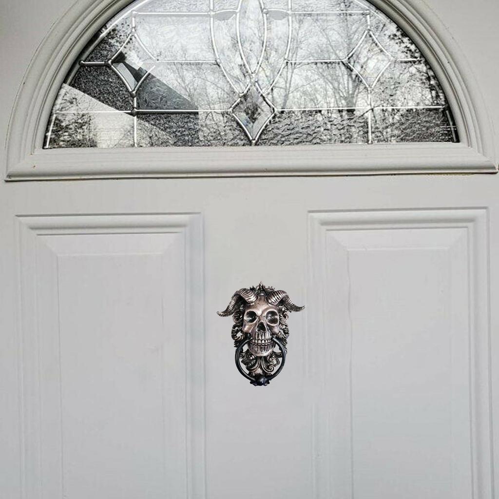 Horned-God  Hanging Door Knocker Heavy Duty Gothic Doorknocker Wall Decor