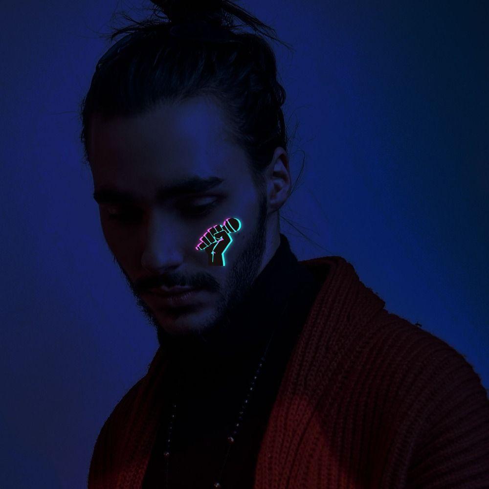 20 листов мультяшных светящихся тату-наклеек, безопасных для кожи, для DIY боди-арта, товары для вечеринок