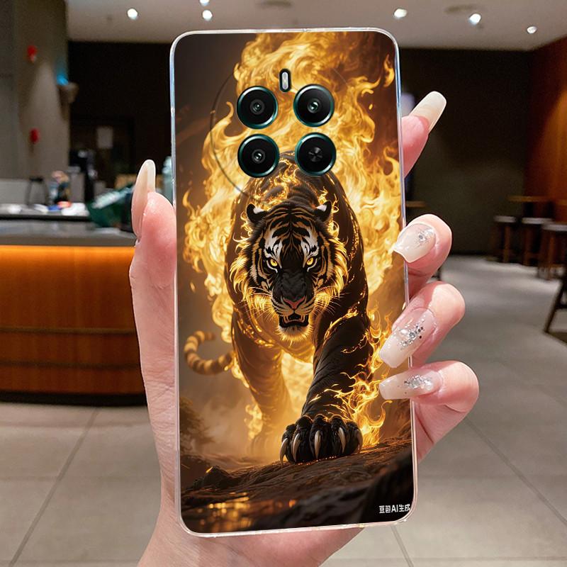 Прозрачный чехол из ТПУ для Realme 12+ 12 12x 5G Чехол Роскошный Дракон Милый Крутой Для Мальчиков Девочек Задняя Крышка Для Realme 12 Plus Чехол для Телефона