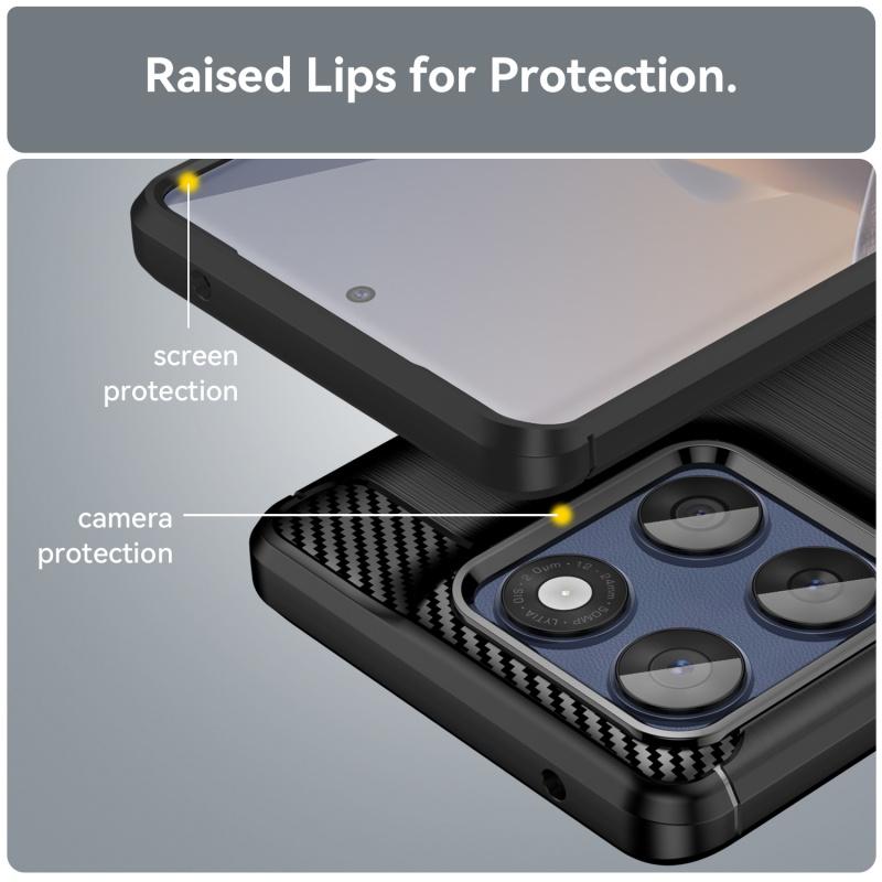 Для Moto Edge 60 Fusion Чехол Чехол Moto Edge 60 Fusion Capa Ударопрочный TPU Мягкий Карбоновый Защитный Чехол Motorola Moto Edge 60 Fusion