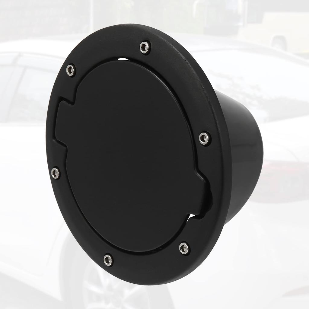 ACROPIX Fuel Tank Fuel Filler Door Gas Tank Cap Cover Black Fits Jeep Wrangler JK 1 Piece