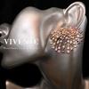 Magazine Fireworks Czech Diamond Rhodium Plating Does Not Fade, Exquisite High-end Sense Niche High-end Copper Plated Real Gold Earrings