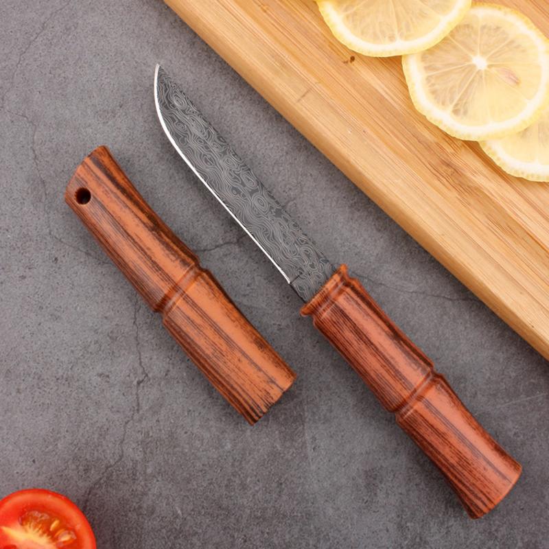 Damascus Pattern Kitchen Knives Boning Paring Knife Meat Cleaver Barbecue Cutting Fishing Fruit Utility Knife Cooking Tools
