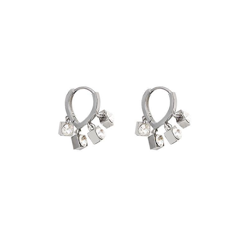 Изысканные серьги-подвески с кисточками из циркония - игла из серебра 925 пробы, высококачественный дизайн для женщин