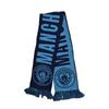 Manchester City FC Wordmark Reverse Jacquard Knitted Scarf