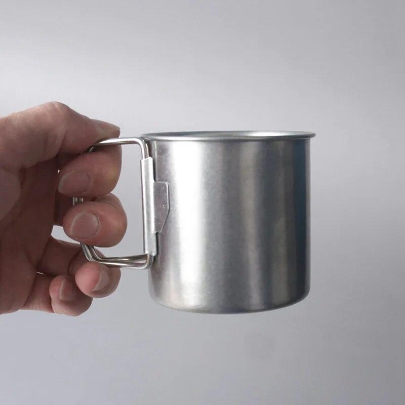 Чашка из нержавеющей стали портативная уличная дорожная кружка для кофе, чая, чашка для кемпинга, антиошпаривающая кухонная чашка для питья, сока, молока