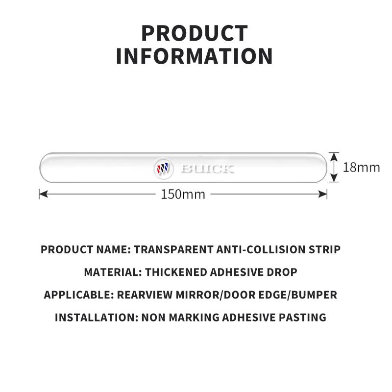 4pc Transparent Car Door Rearview Mirror Protection Strip For Buick Century Excelle XT Envision Excelle GT Verano Regal LaCrosse ZT1