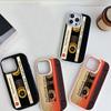 For iPhone 13 14 15 Pro Max Samsung Galaxy A14 A15 A24 Xiaomi 13T Redmi 12C Soft Chubby Phone Case A19 Original Retro Cassette Tape Art TPU Cover