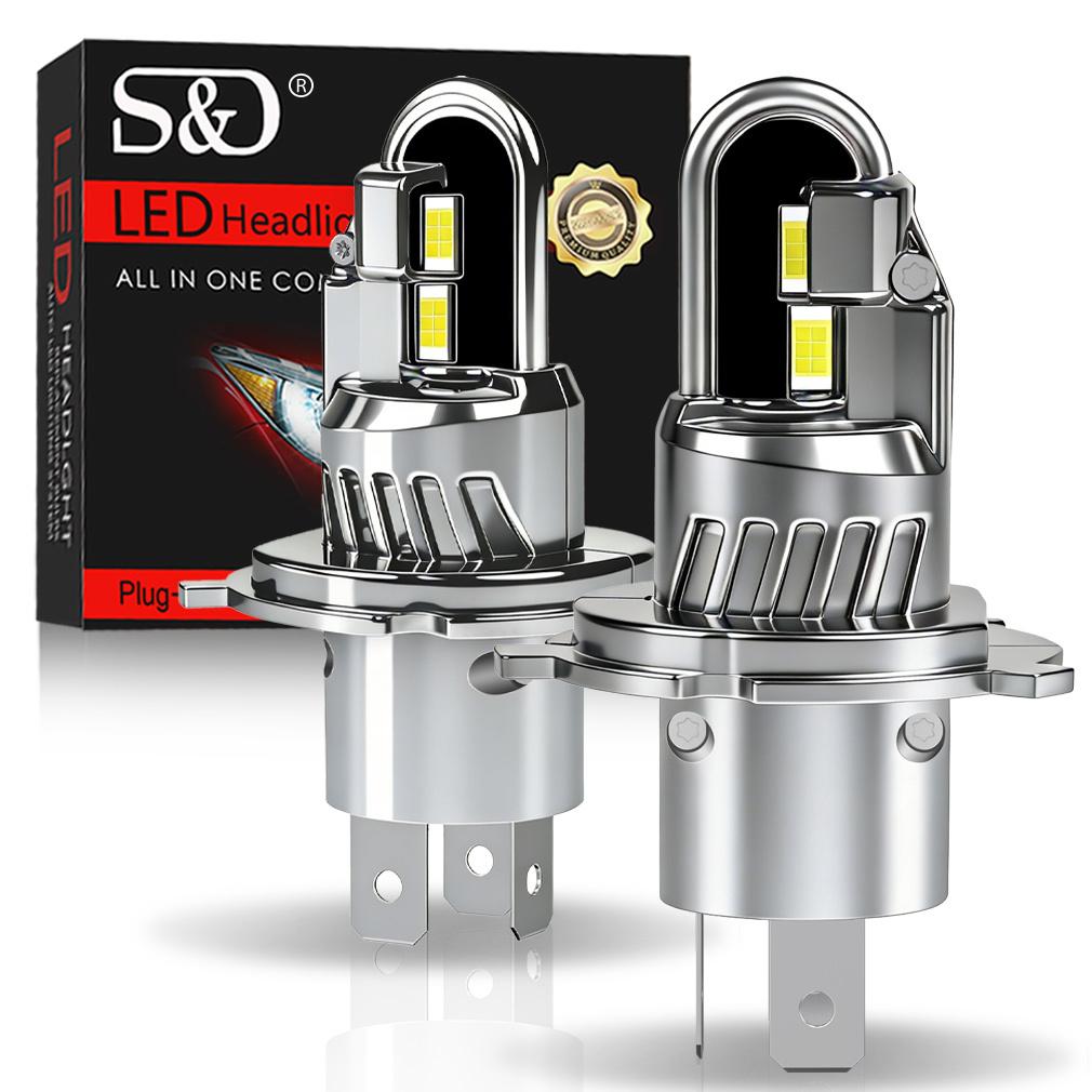 2Pcs H7 H4 LED Headlight Bulbs Canbus 30000LM 100W U-Shaped Copper Tube Car Light Turbo H11 9005 HB3 Headlamp 6500K White 12V With Fan