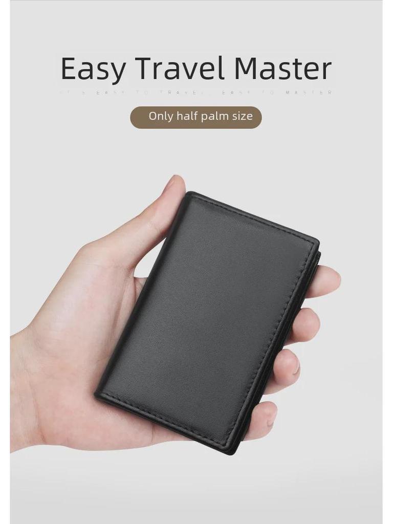 Men's Genuine Nappa Leather Business Card Holder – Soft, Embossable Surface