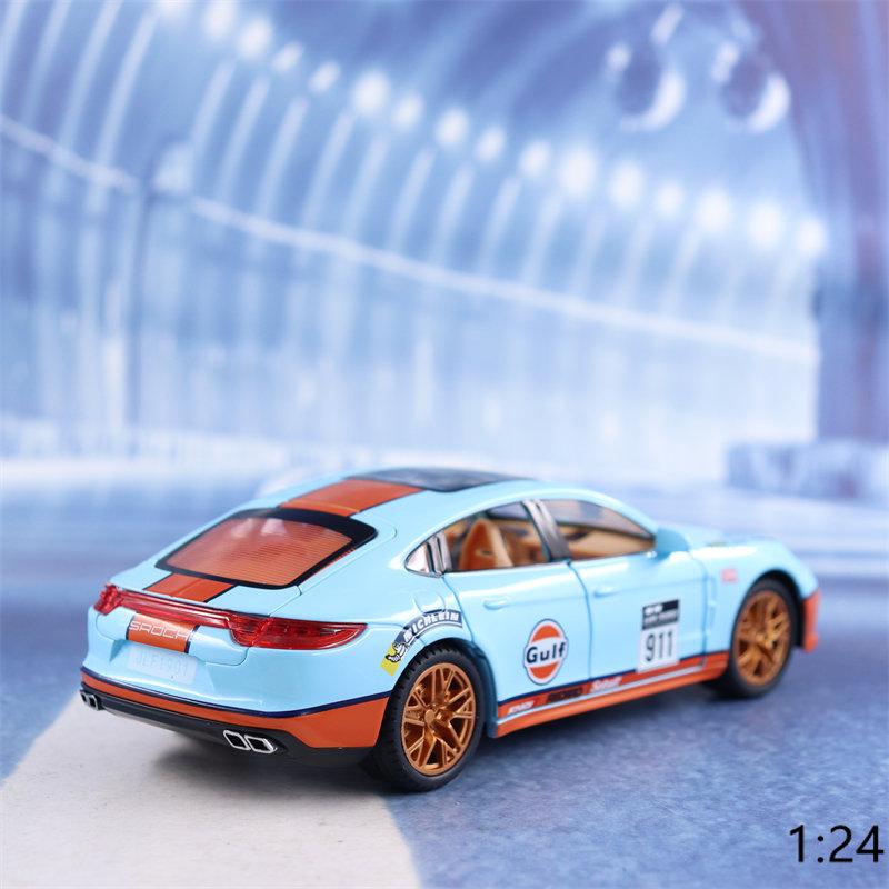 1/24 масштаб Panamera, литая под давлением модель автомобиля, игрушечный автомобиль с откатным механизмом, звуком и светом для детей, коллекция подарков для мальчиков и девочек