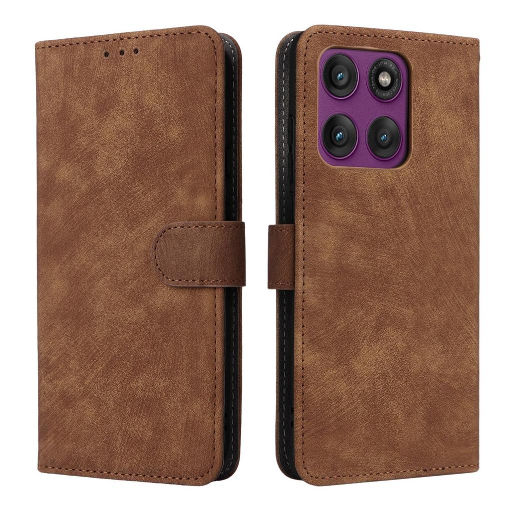 Flip Cover for Motorola Edge 60 Pro PU Leather Full-Body Protection With [RFID Blocking] Shockproof Durable Retro Phone Case