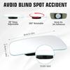 2 Pcs Frameless Blind Spot Mirrors for car, Universal Rear, Wide Angle Blind Spot Eliminator with Box Packaging, Glass Convex Rear View Mirrors for