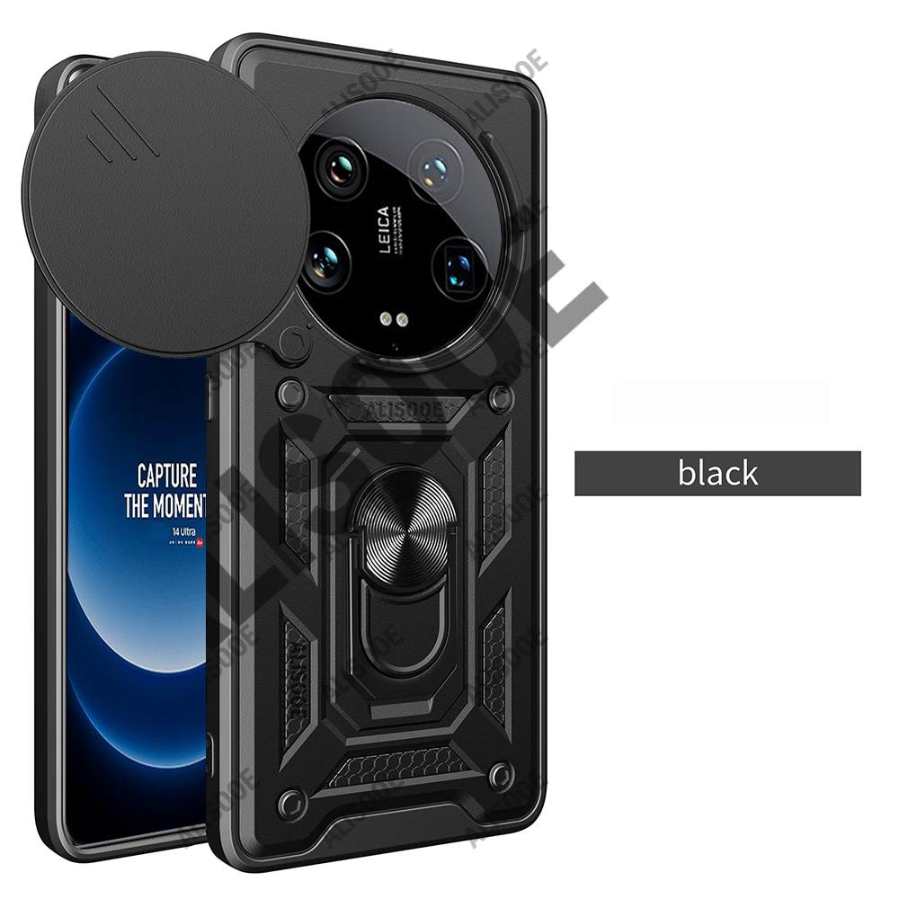 Чехол Armor Funda для Xiaomi 14 Ultra, защитное кольцо для объектива камеры, чехол-подставка для Xiaomi 14 Ultra Capa