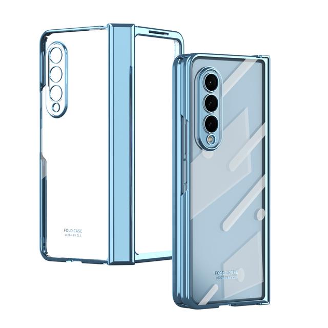 Для Samsung Z Fold 4 Прозрачный модный чехол с покрытием для Samsung Galaxy Z Fold 4 Fold4 Zfold4 Стеклянный пленочный чехол