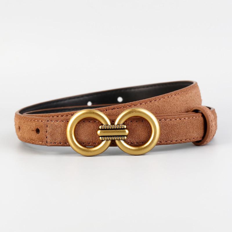 Classic Leather Waist Belt For Women With Alloy Buckle For Casual And Office Use