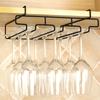 Steel Storage Shelf Bar Organizer Cabinet Stemware Holder Wine Glass Rack Hanging Rack Cup Hanger