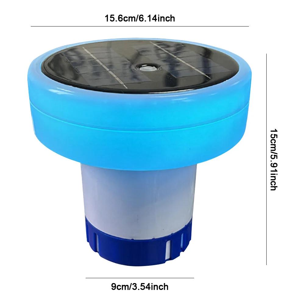 Солнечный ионизатор для бассейна Хлорные таблетки Floater 7 цветов Очиститель воды в бассейне Регулируемая подача химикатов Оборудование для очистки бассейна