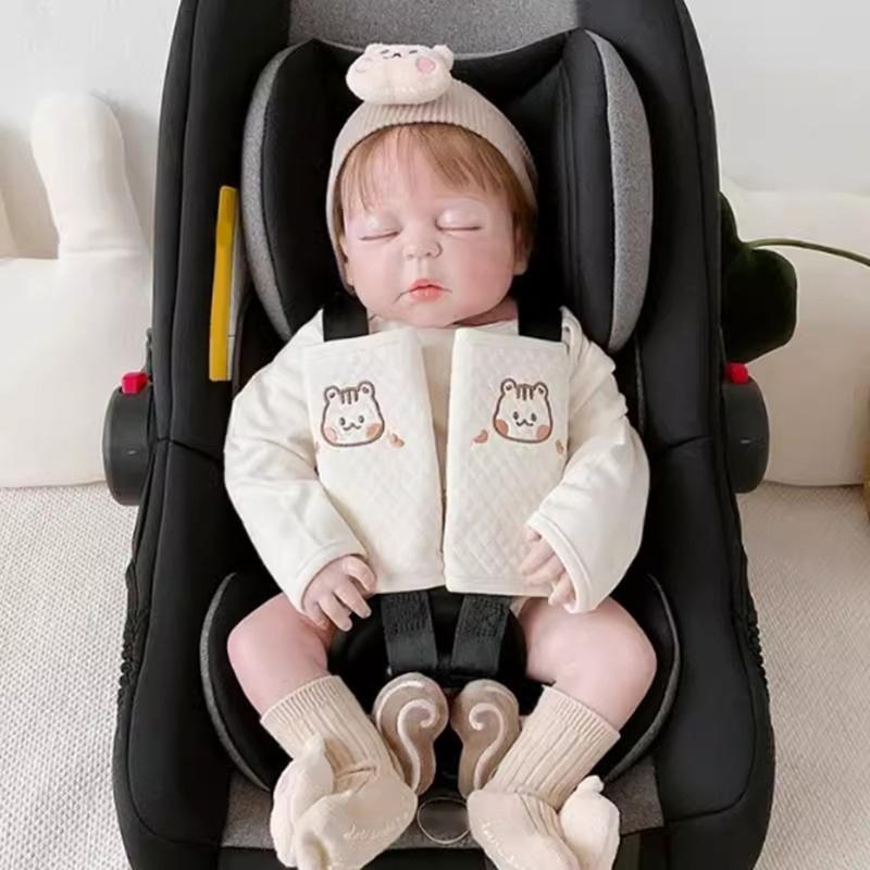 Подушечки на ремни безопасности с животным принтом, подушка на ремень безопасности, автомобильные аксессуары, накладка на плечевой ремень