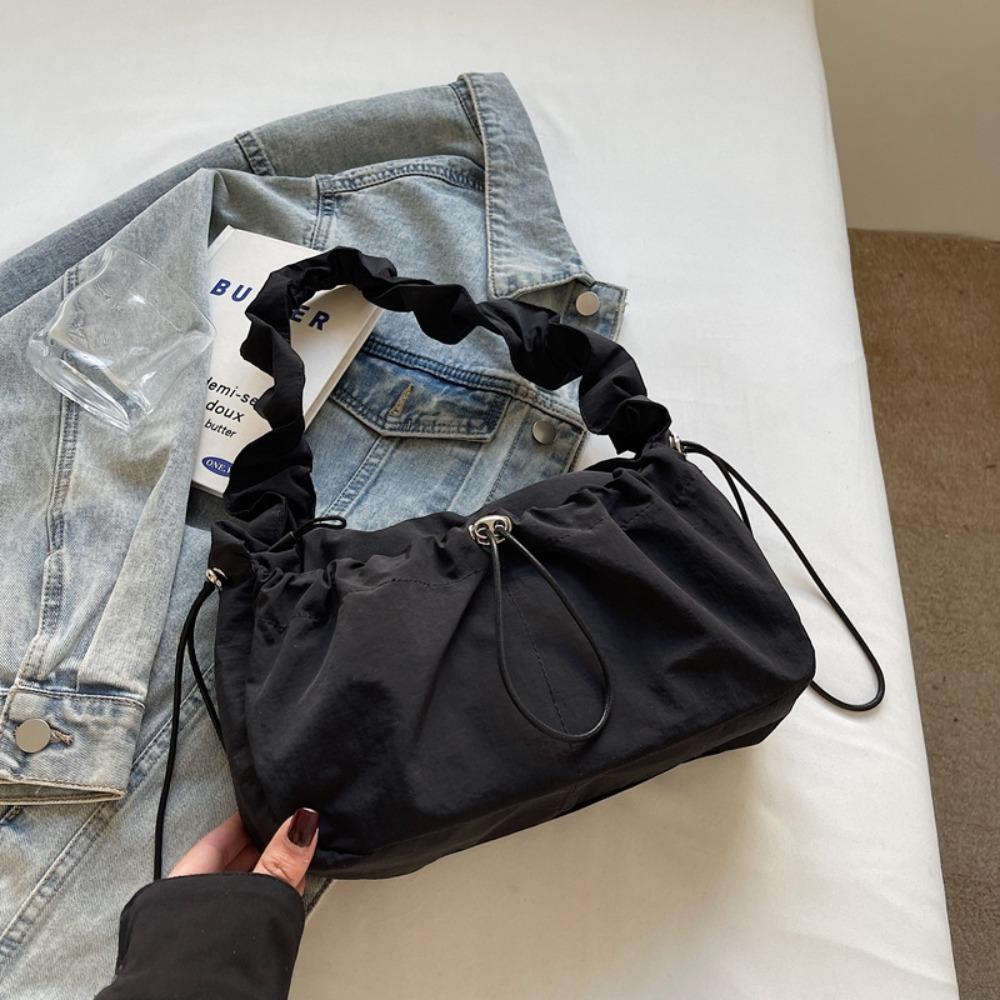 Handbag Nylon Shoulder Bag Korean Style Drawstring Bag Cute Oxford Cloth Crossbody Bag  Outdoor