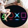 Gamer Controller Area Rugs Non-Slip Round Floor Mat Carpet for Bedroom Indoor Outdoor Kids Play Mat Yoga Mat