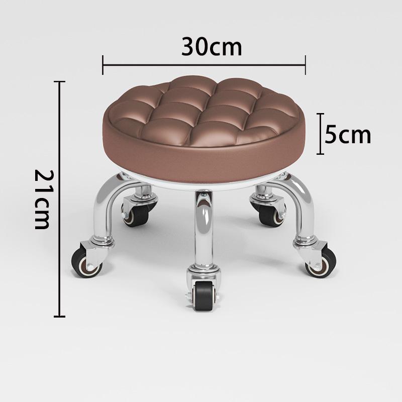 Бесшумный бытовой низкий табурет на колесах - Многоцелевой для переобувания, передвижения ребенка и уборки пола