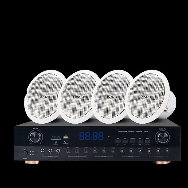 SAST 6.5-inch Coaxial Ceiling Speaker Set CN plug (adapter included) (CN version)